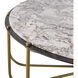Demille 48 X 48 inch Satin Brass with White and Antique Bronze Coffee Table