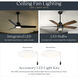 Nani 56 inch Matte White with Ivory with Walnut Blades Ceiling Fan