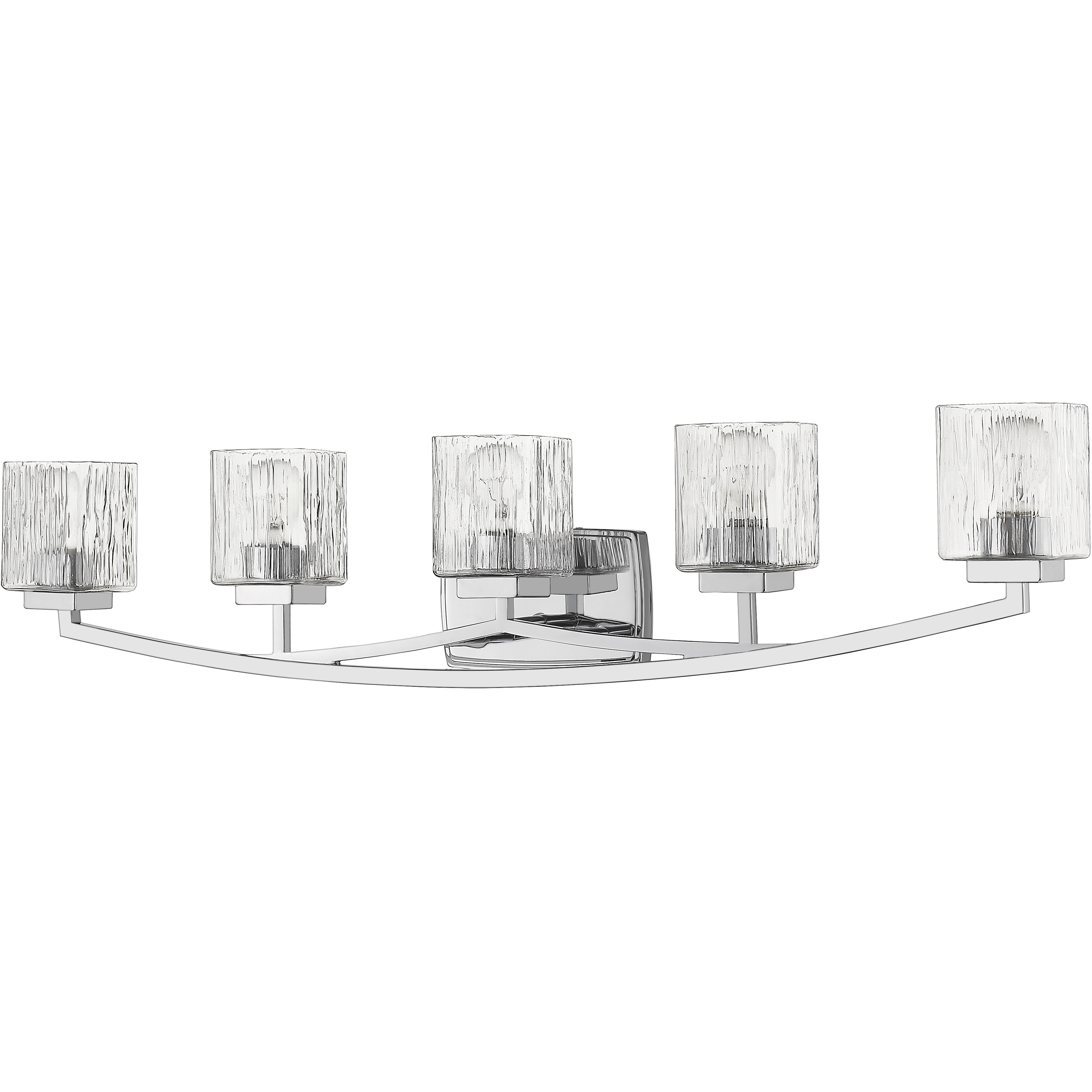 Zaid 5 Light 40 inch Chrome Vanity Wall Light