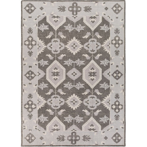 Pazar 36 X 24 inch Charcoal, Medium Gray, Ivory, Black Rug