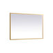 Pier 30 X 27 inch Brass LED Mirror
