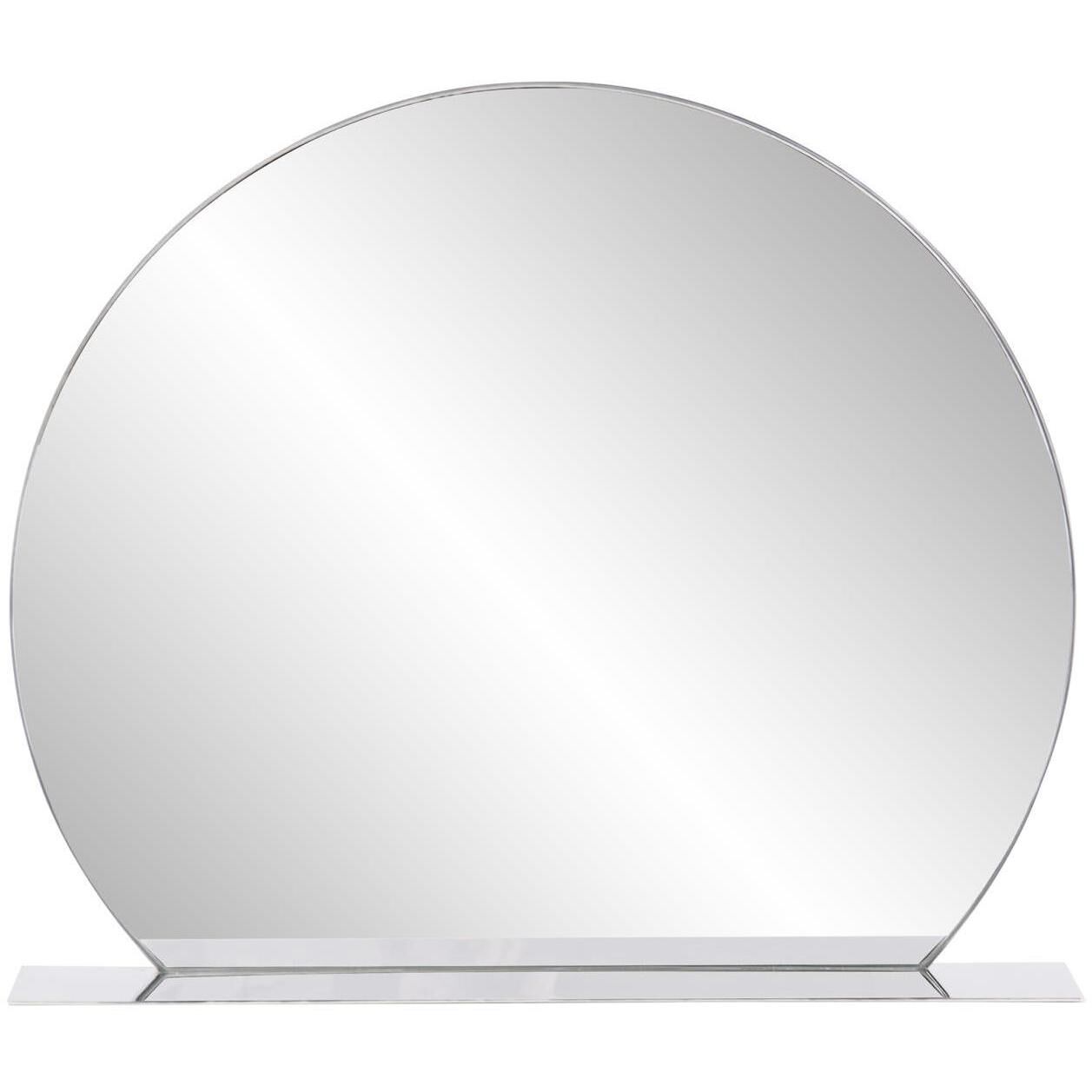 Marion 30 X 25 inch Polished Stainless Steel Wall Mirror, with Shelf