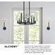 Alchemy LED 48 inch Black Indoor Linear Chandelier Ceiling Light