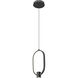 Saros Pendant Ceiling Light in Matte Black, LED