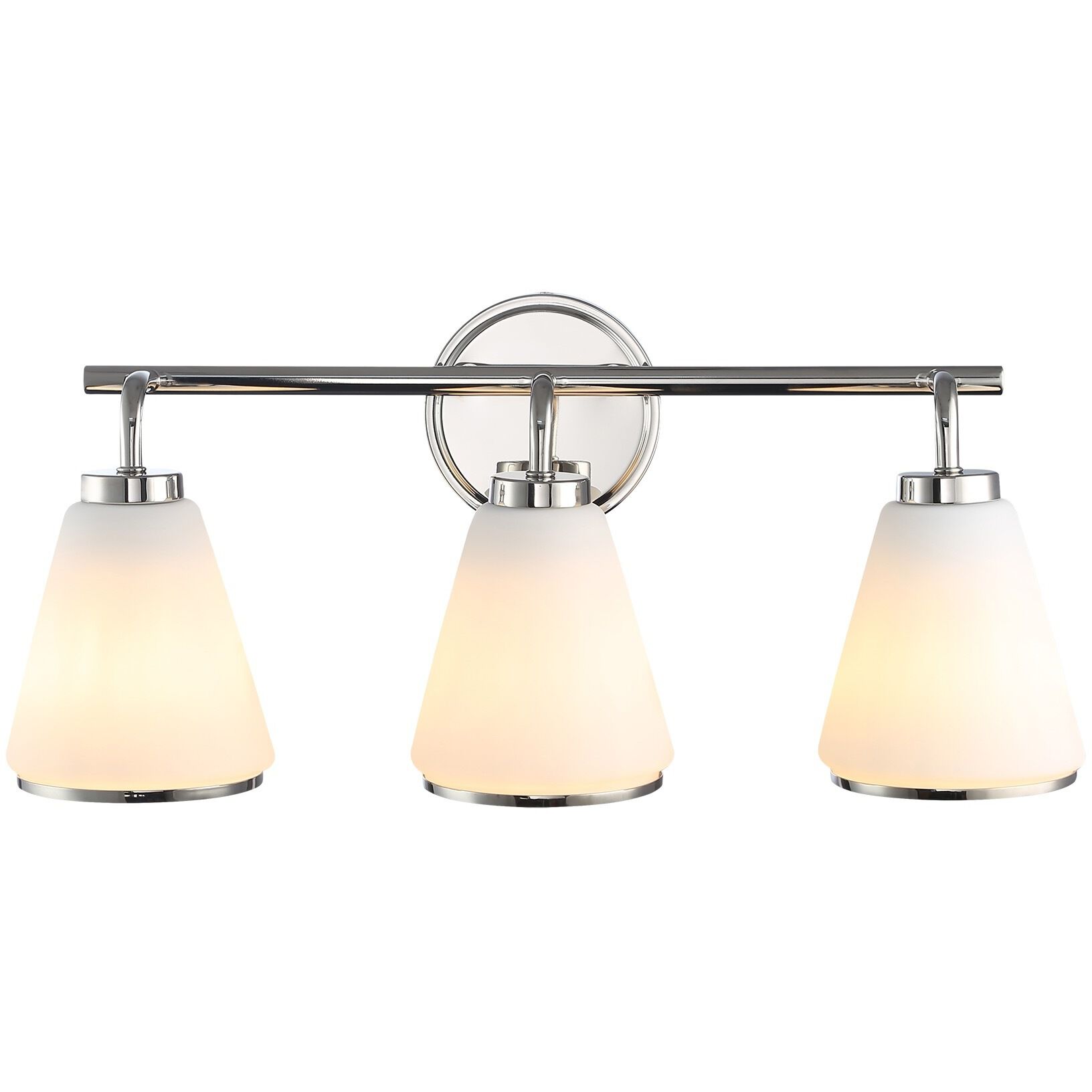 Zoey 3 Light 22 inch Polished Nickel Bathroom Vanity Wall Light