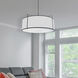 Trapezoid 4 Light 24 inch Black with White Pendant Ceiling Light