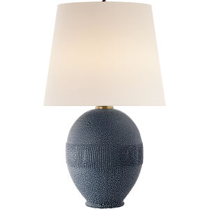 AERIN Toulon 27.25 inch 75.00 watt Beaded Blue Table Lamp Portable Light in Beaded Blue Porcelain