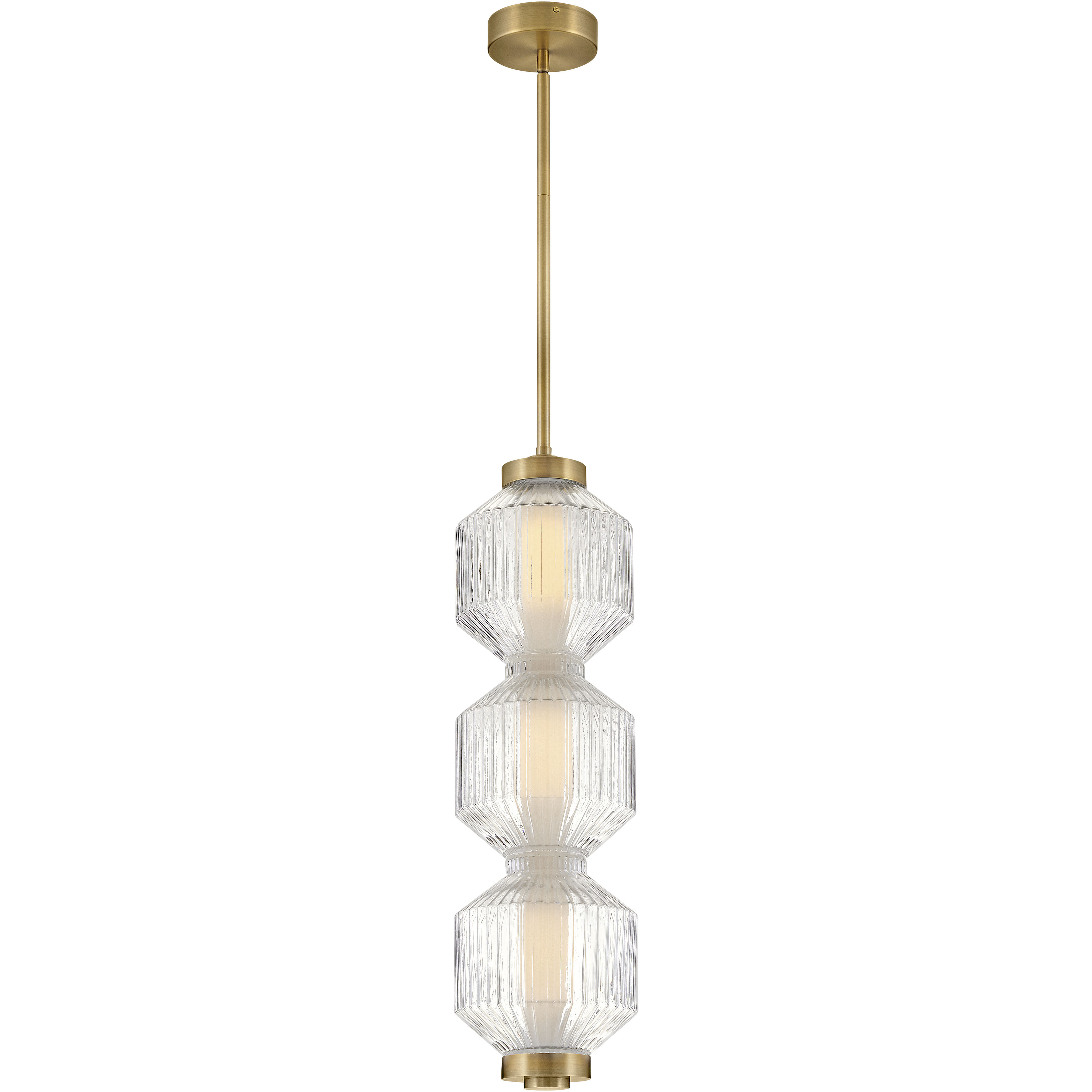 Reign LED 8 inch Lacquered Brass Pendant Ceiling Light, Sconce