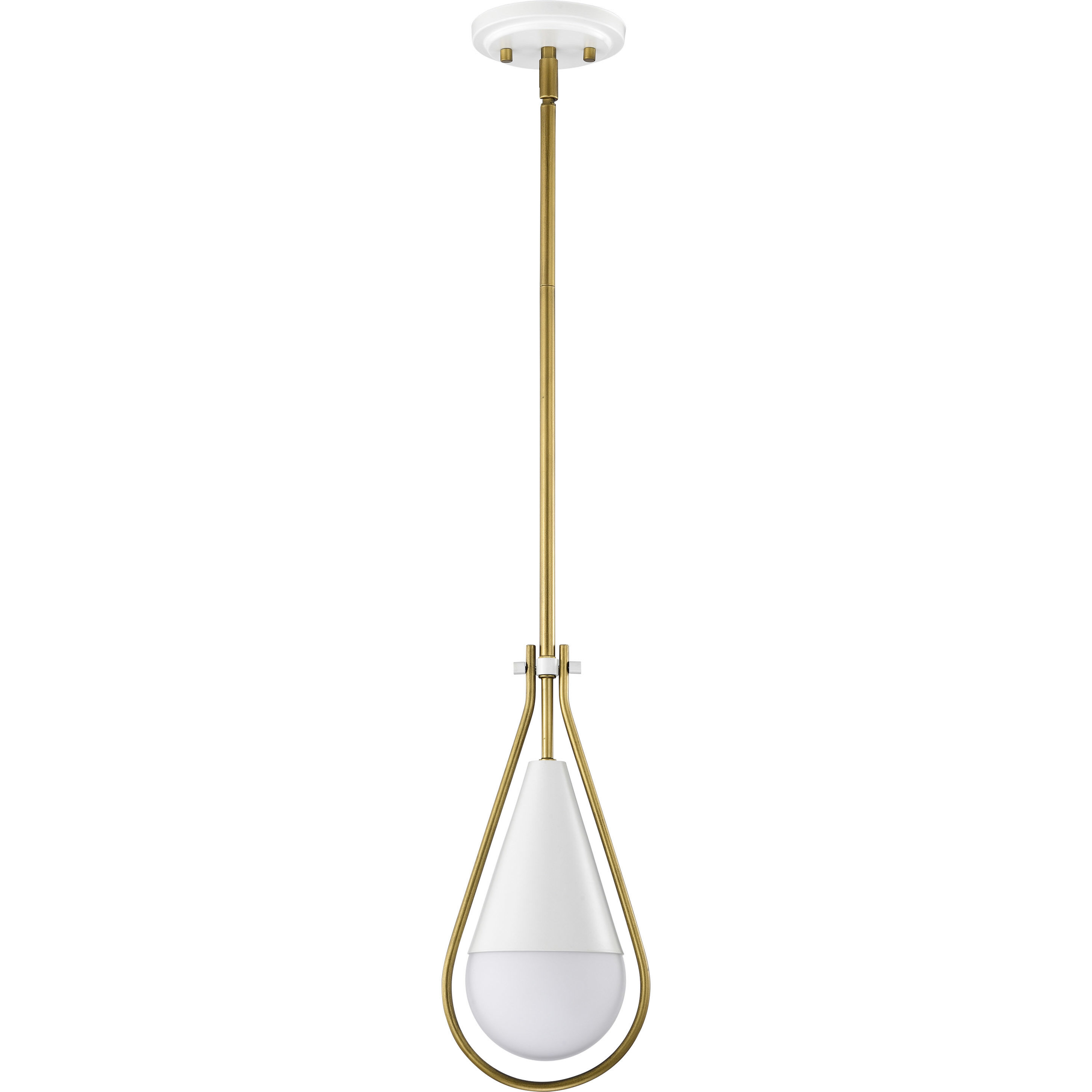 Admiral 1 Light 6.5 inch Matte White Pendant Ceiling Light
