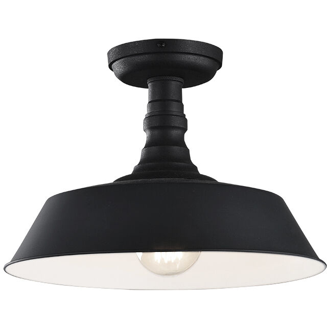 Scacchi 1 Light 14 inch Dark Grey Flush Mount Ceiling Light