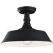 Scacchi 1 Light 14 inch Dark Grey Flush Mount Ceiling Light