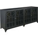 Conrad Kettle Black with Clear and Brass Credenza