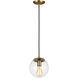 Abington 1 Light 8 inch Satin Brass Pendant Ceiling Light
