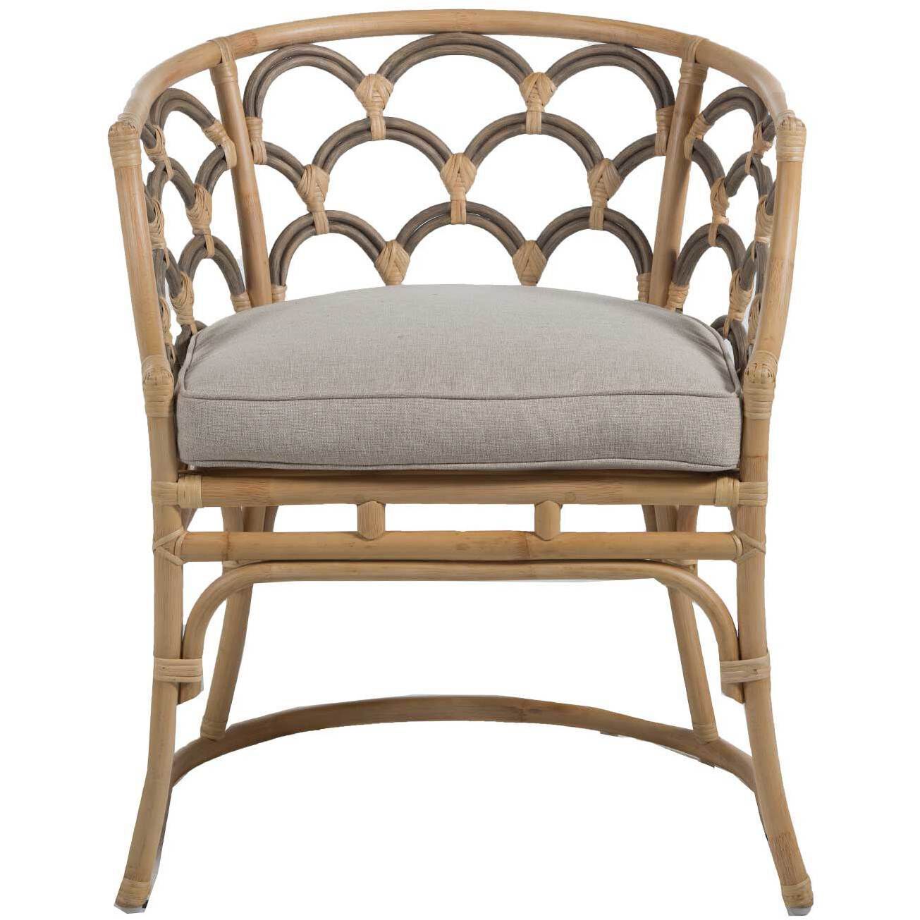 Coralee Grey Matte Rattan / Natural Rattan / Vienna Custard Dining Chair