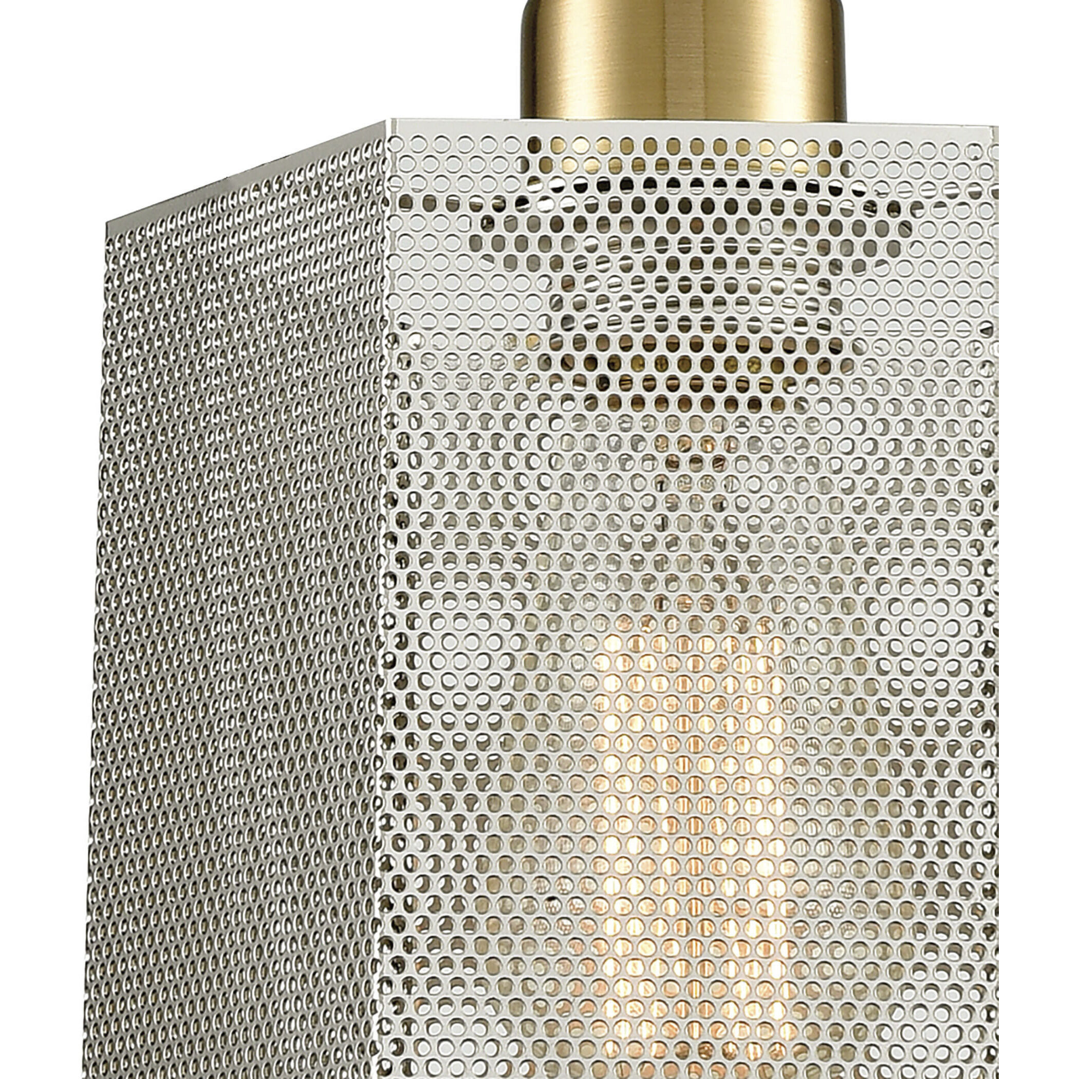 Compartir 1 Light 6 inch Satin Brass with Satin Nickel Mini Pendant Ceiling Light