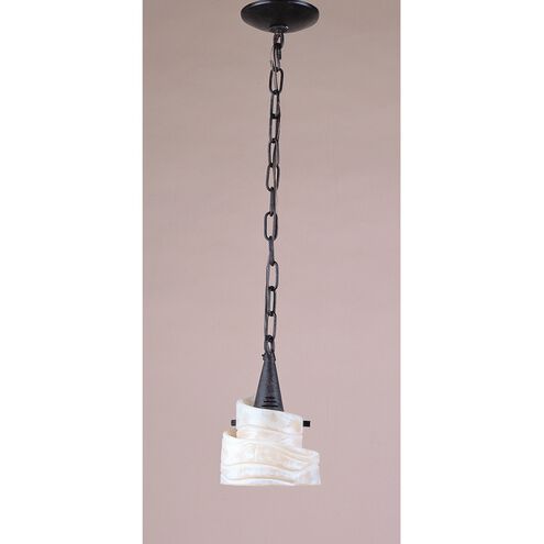 Quill 1 Light 6 inch Black with White Pendant Ceiling Light