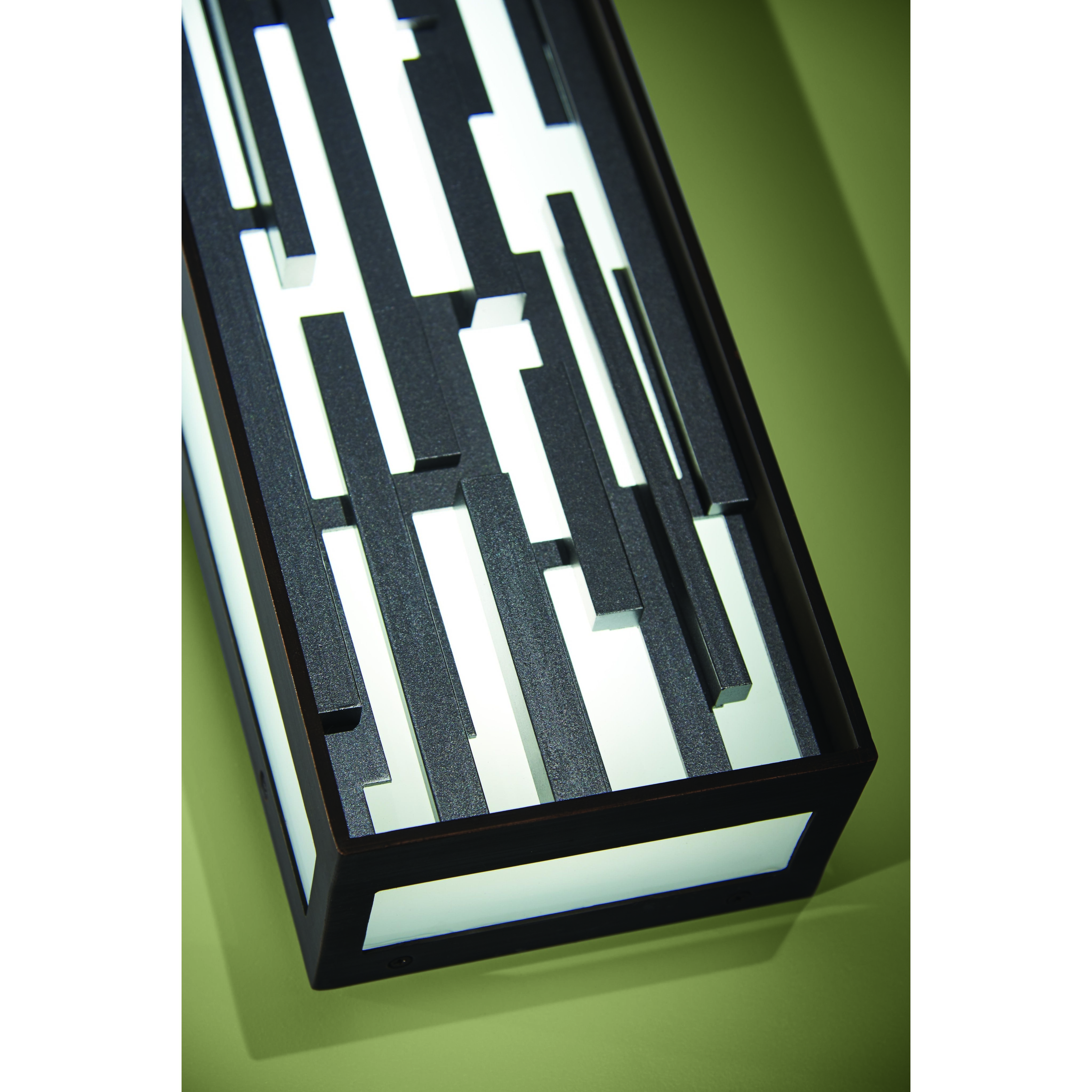 Bars LED 17 inch Bronze W/Silver Pocket Lantern, Outdoor