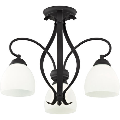 Brookside 3 Light 20 inch Black Convertible Chain Hang/Ceiling Mount Ceiling Light