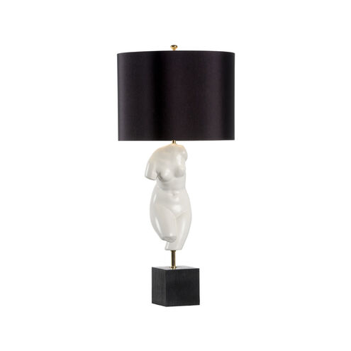 Wildwood 34 inch 100.00 watt White Glaze/Black Table Lamp Portable Light