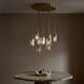 Javier 9 Light 25 inch Antique Brass Multi-Port Chandelier Ceiling Light
