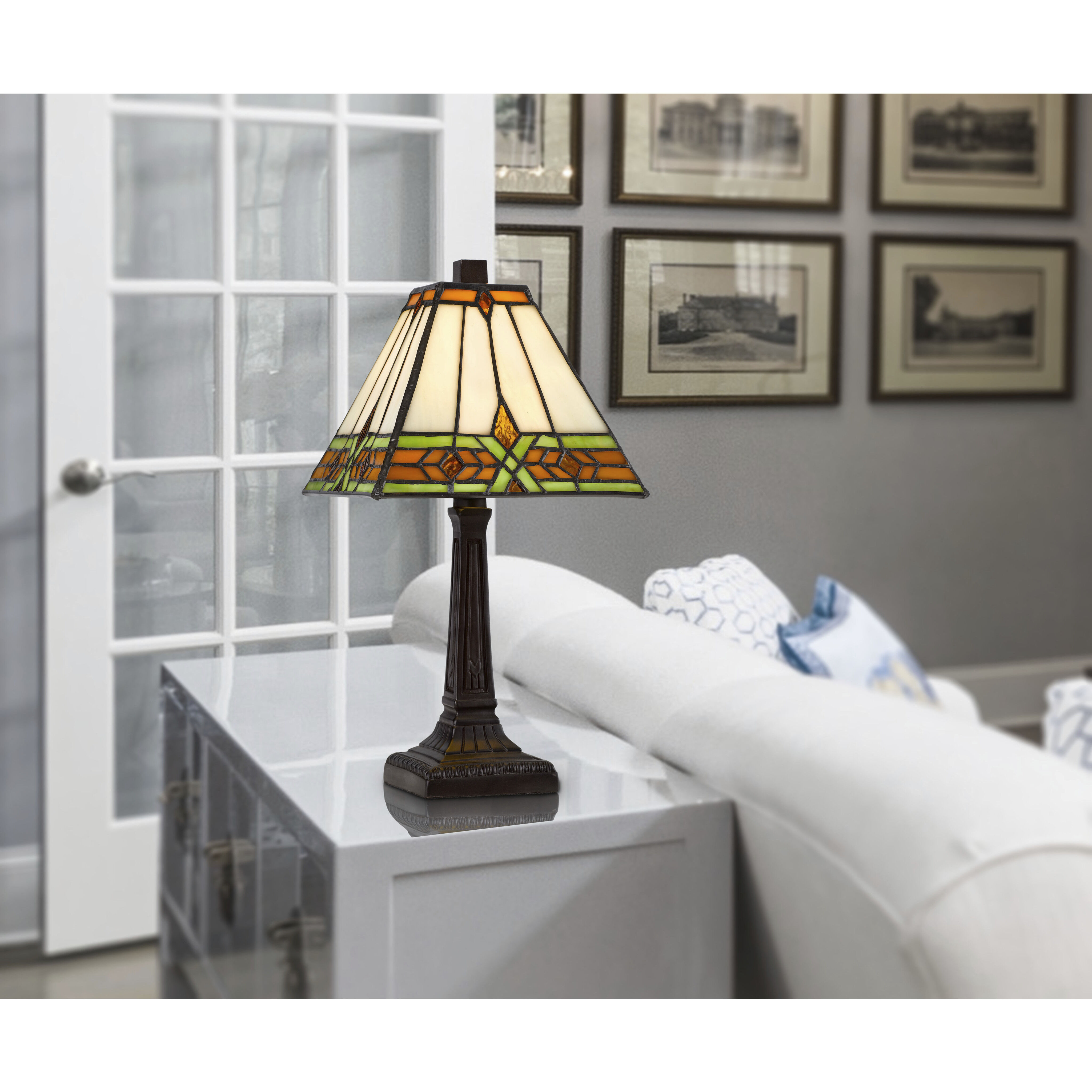 3115 Tiffany 14 inch 40.00 watt Dark Bronze Accent Lamp Portable Light