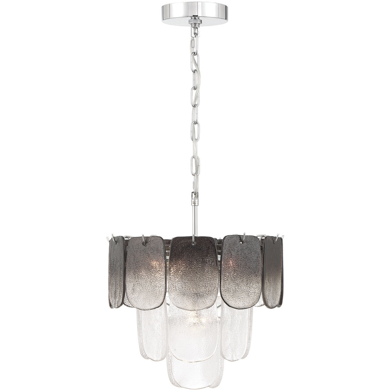 Bianca 5 Light 15.75 inch Polished Nickel Pendant Ceiling Light in Crystalline Smoke