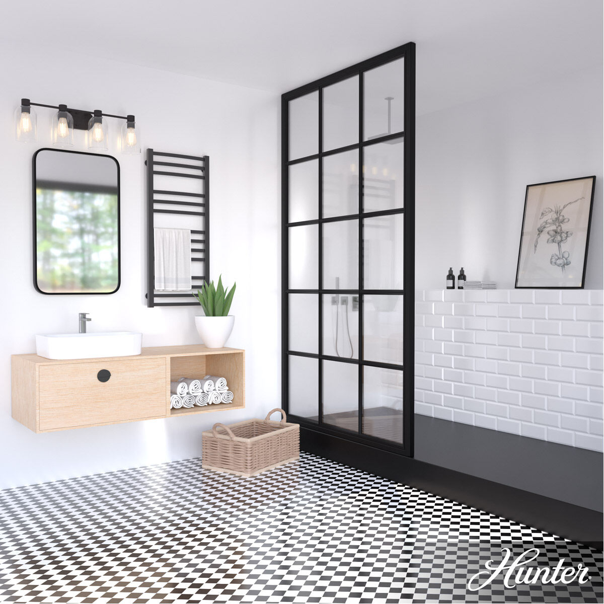 Hunter vanity lights deals