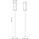 Fortis 3 Light 126.5 inch Sand Black Outdoor Post Mounted Fixture