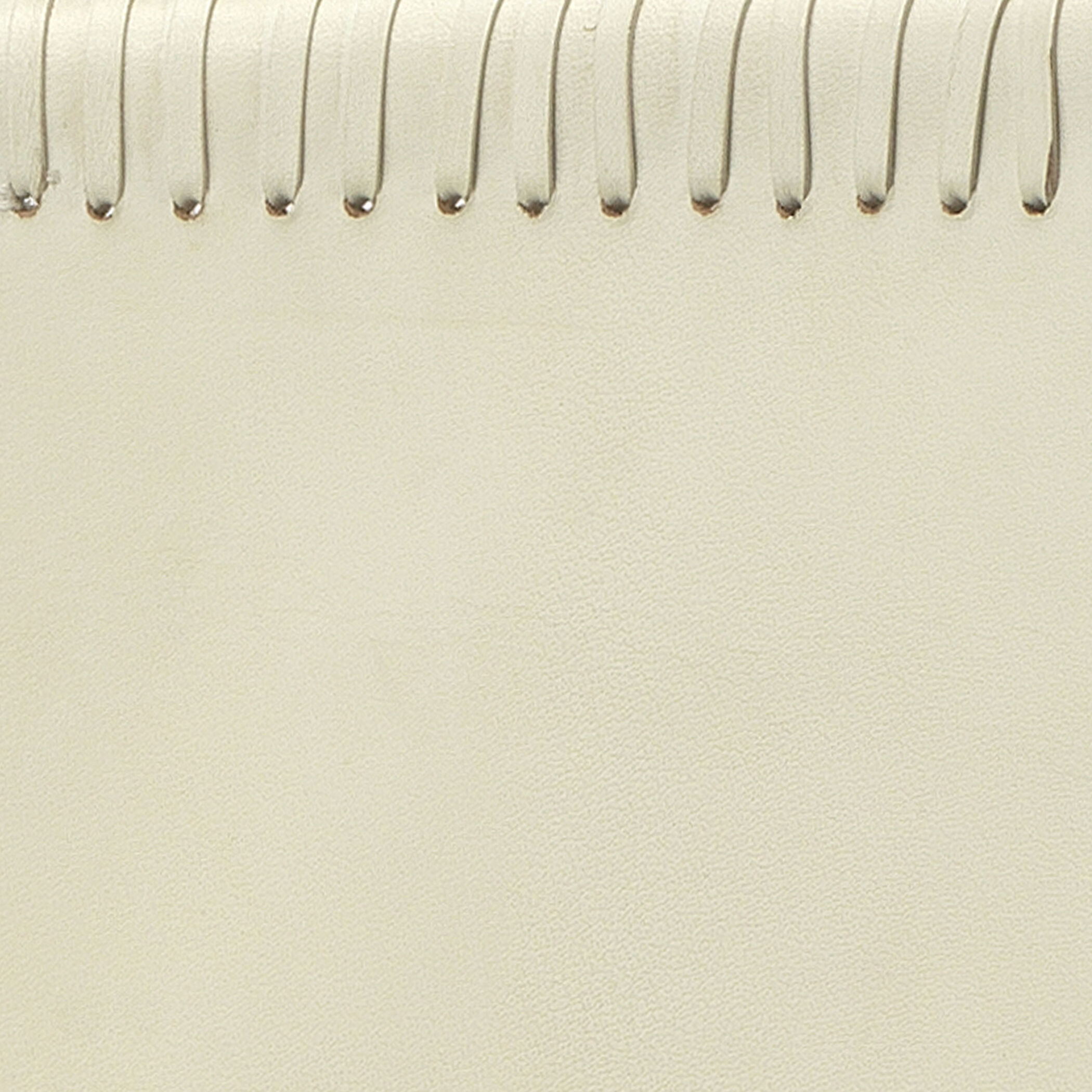 Asher Off White Leather & Black Forged Iron Dining Chair