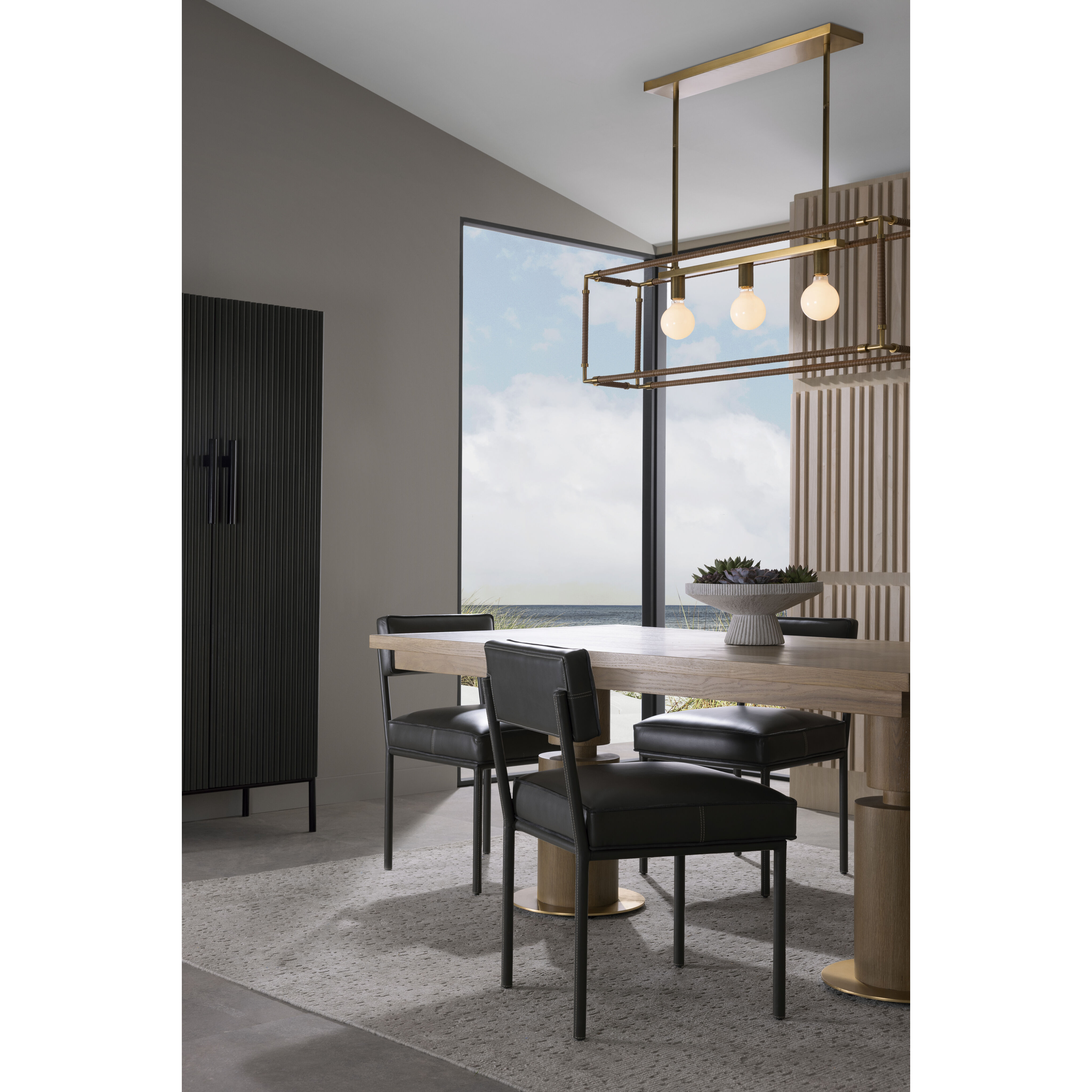 Trenton 3 Light 42 inch Cognac Linear Chandelier Ceiling Light