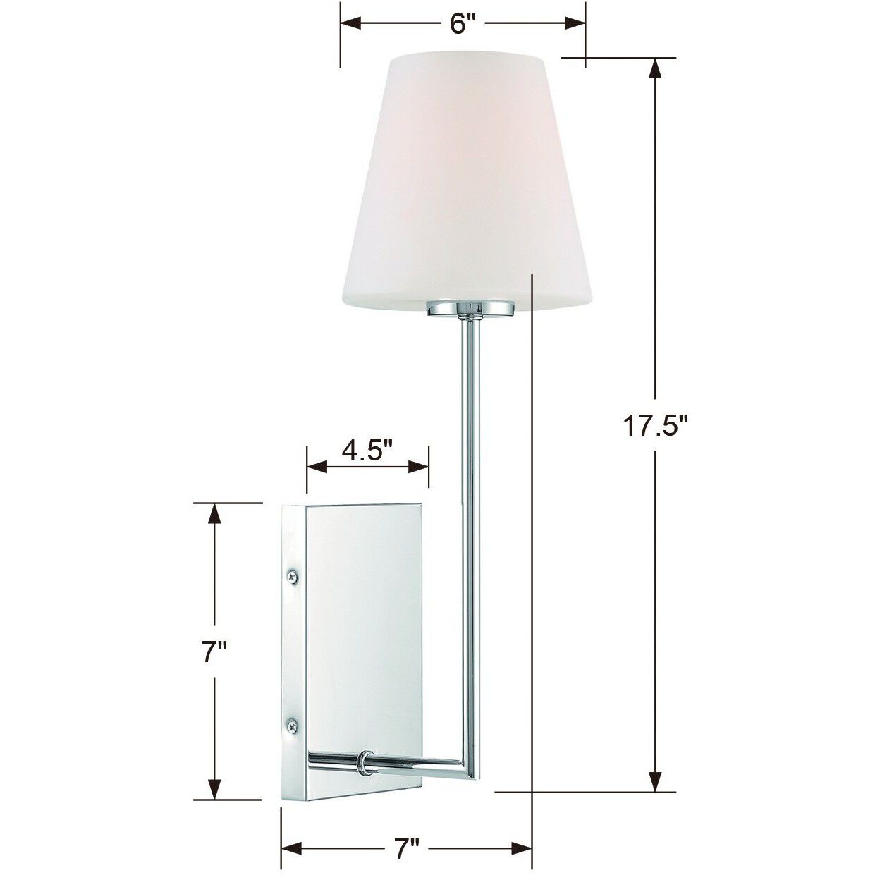 Lena Bath Sconce Wall Light in Chrome