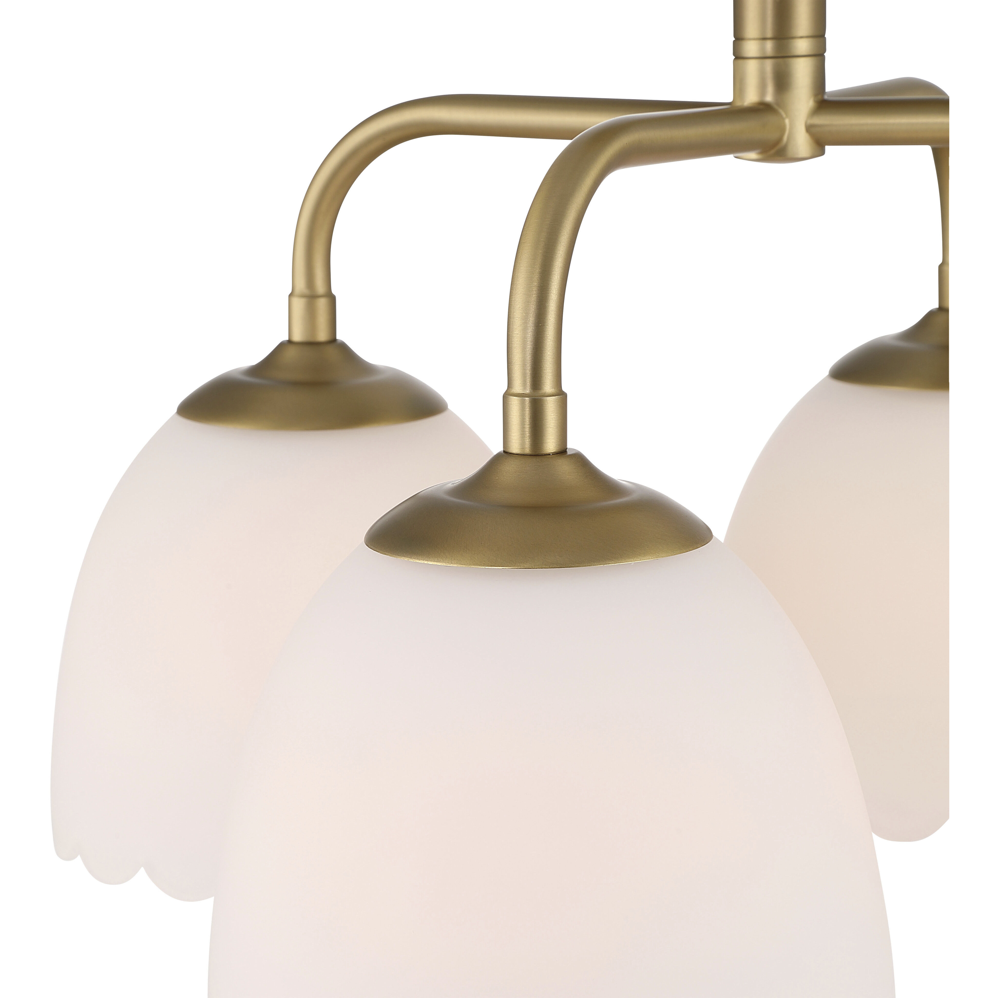 Dorinda 4 Light 18 inch Brushed Champagne Brass Semi-Flush Mount Ceiling Light