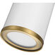 Arlo 1 Light 5.25 inch Matte White and Rubbed Brass Flush Mount Ceiling Light