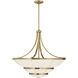 Constantine 4 Light 28 inch Warm Brass Chandelier Ceiling Light