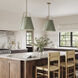 Etcher 2 Light Heritage Green and Champagne Bronze Pendant Ceiling Light