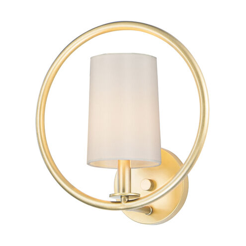 Meridian 1 Light 13 inch Natural Aged Brass Semi-Flush Mount Ceiling Light