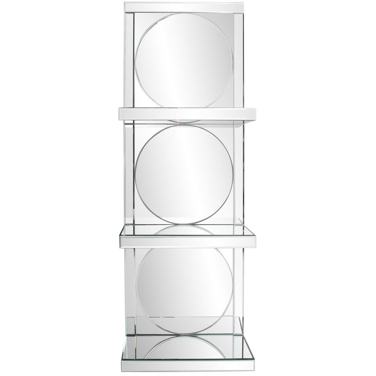 Triplex 14 inch Clear Mirrored Wall Shelf