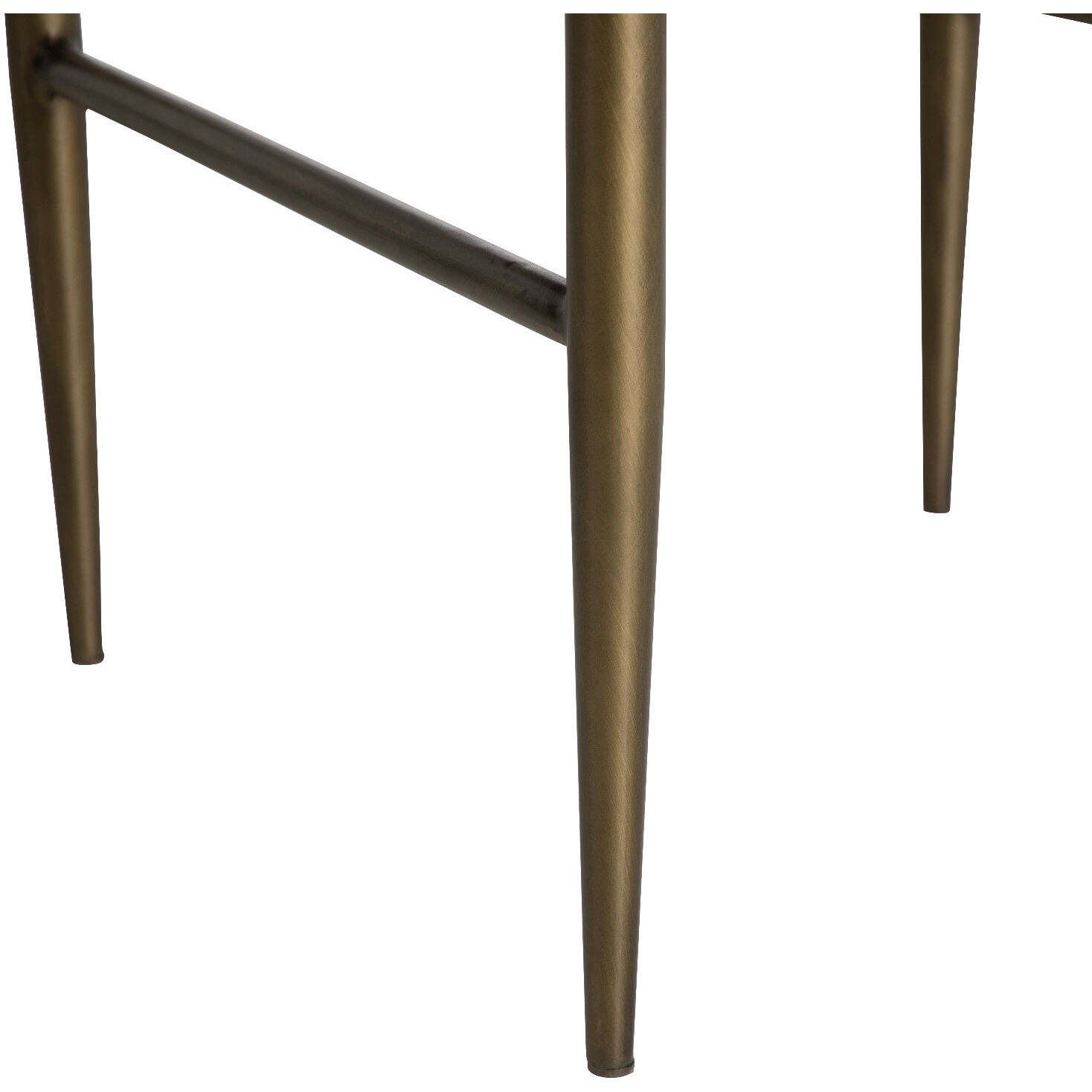 Ward Brushed Brass / White Leather Dining Chair