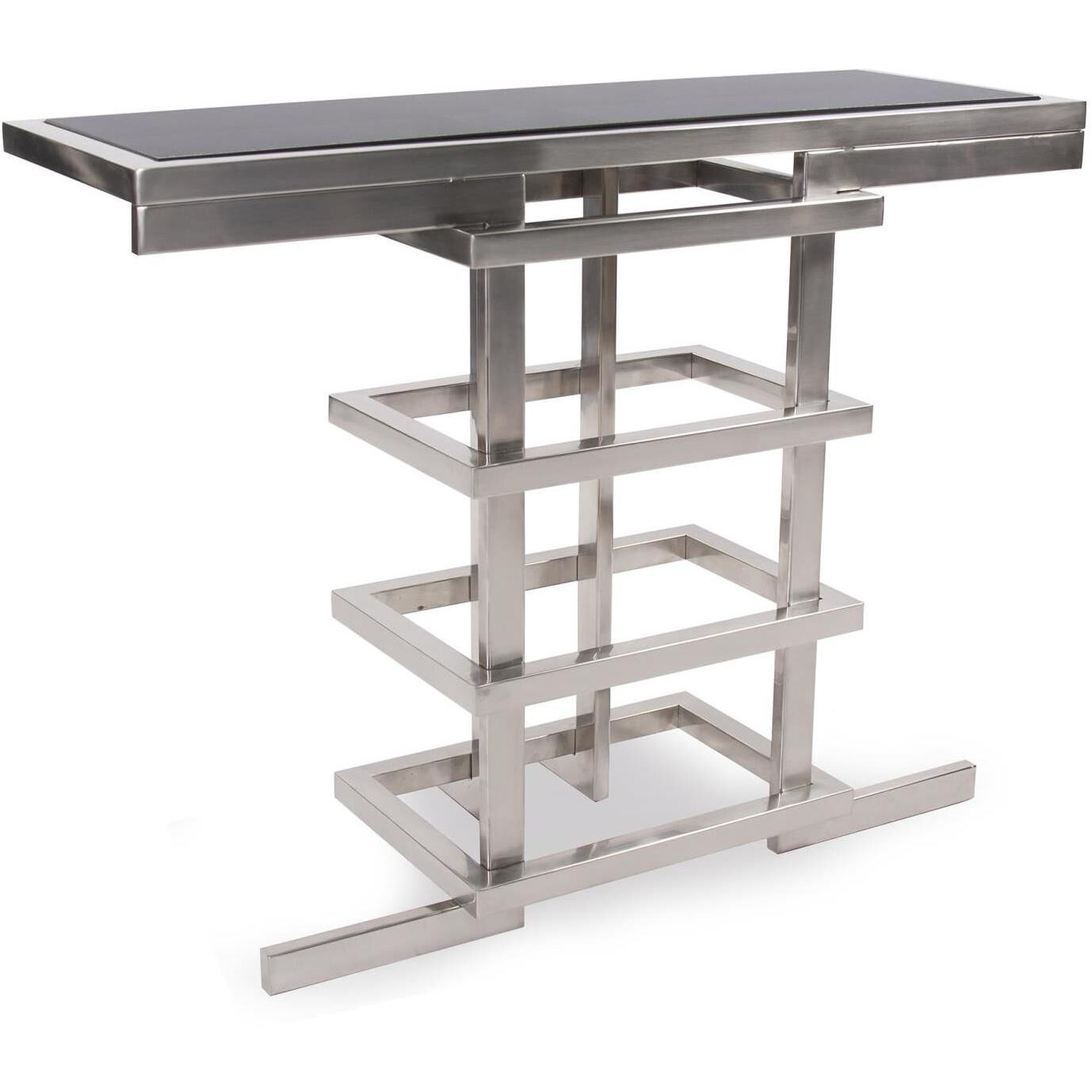 Metropolis Black/Silver Console Table