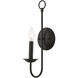 Estate 1 Light 5 inch Black Single Sconce Wall Light, Single