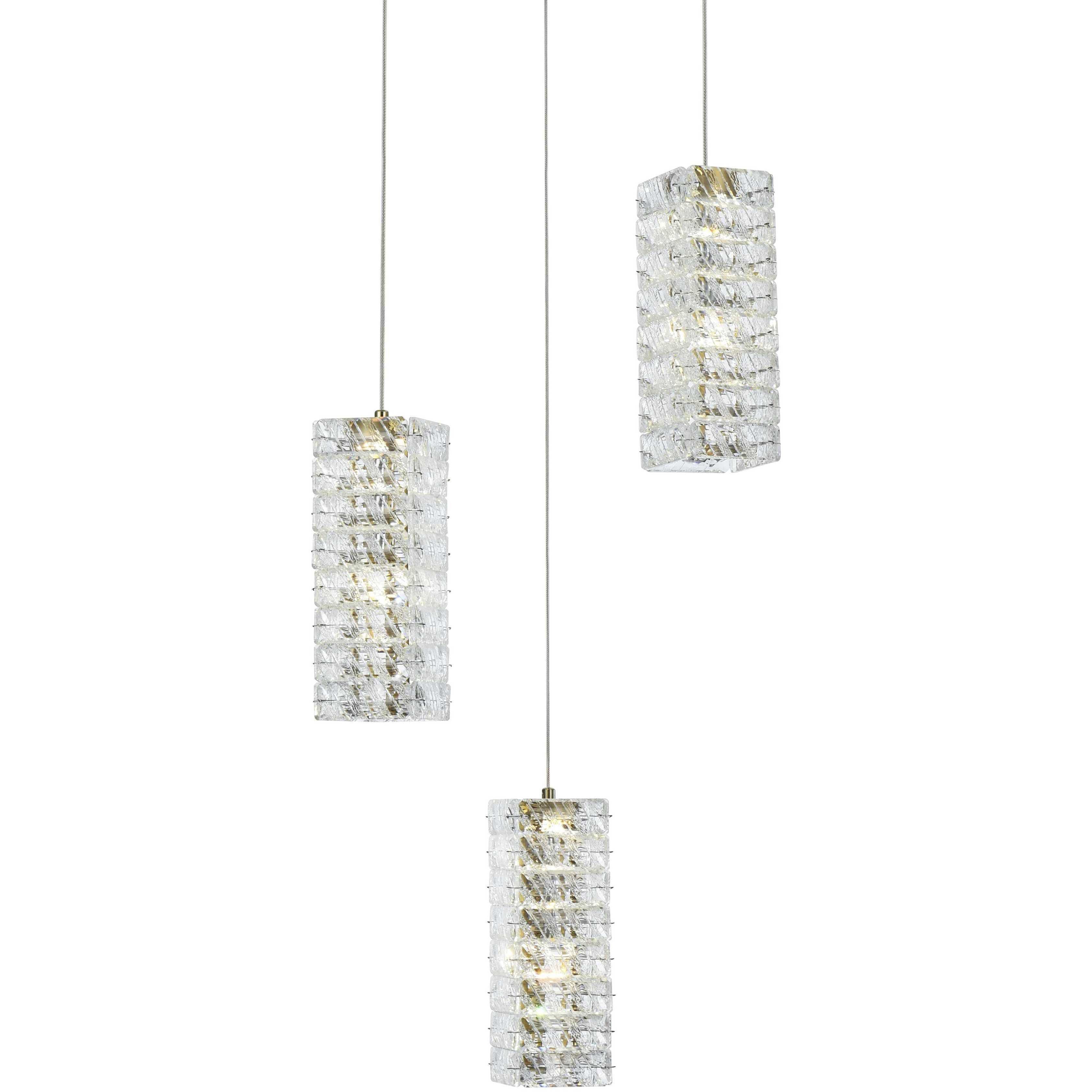 Aston 3 Light 16 inch Satin Gold Pendant Ceiling Light