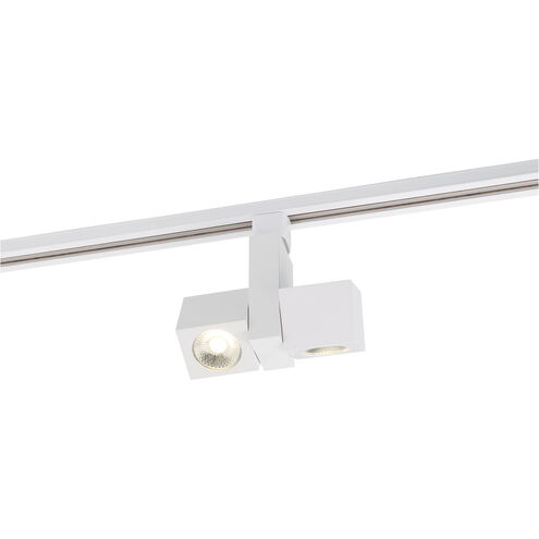 Dual Square 120 White Track Head Ceiling Light