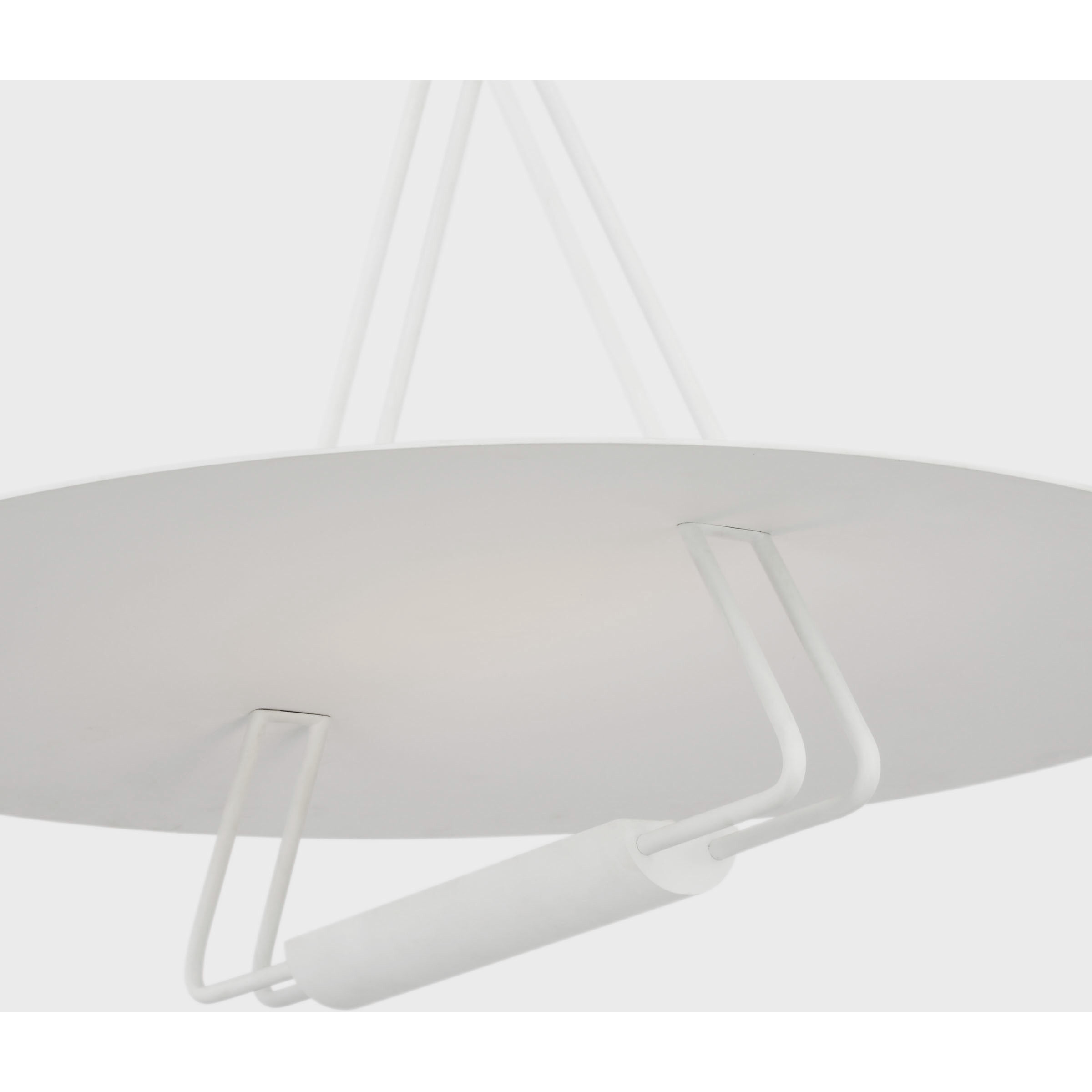 Visual Comfort Signature Collection KW5105WHT Kelly Wearstler Teline LED 30 inch Matte White Round Chandelier Ceiling Light
