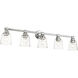 Catania 5 Light 42 inch Polished Chrome Vanity Wall Sconce Wall Light, Large