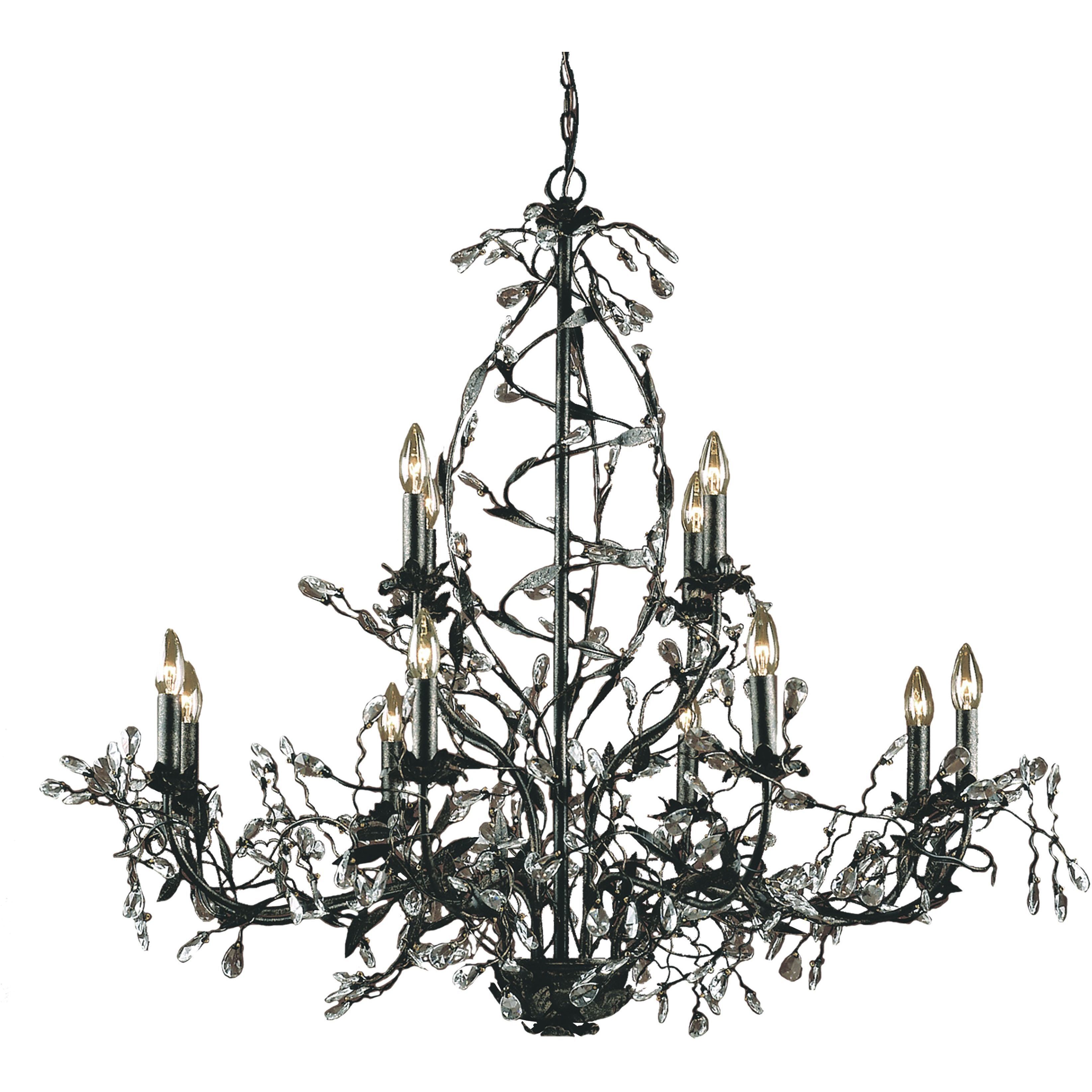 Circeo 12 Light 38 inch Deep Rust Chandelier Ceiling Light