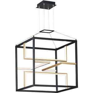 Chamber LED 18.25 inch Black and Gold Single Pendant Ceiling Light