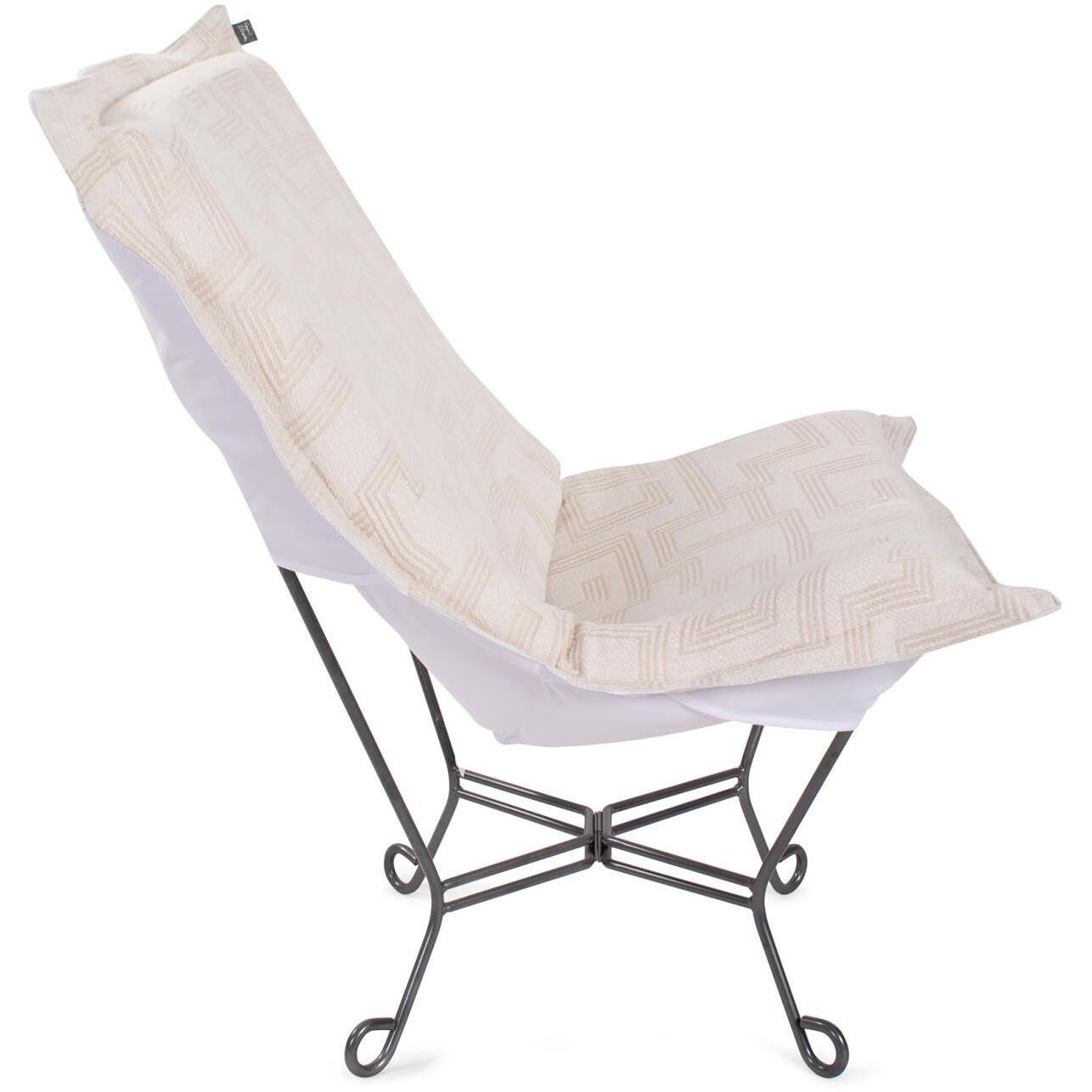 Syros Natural Outdoor Puff Scroll Chair