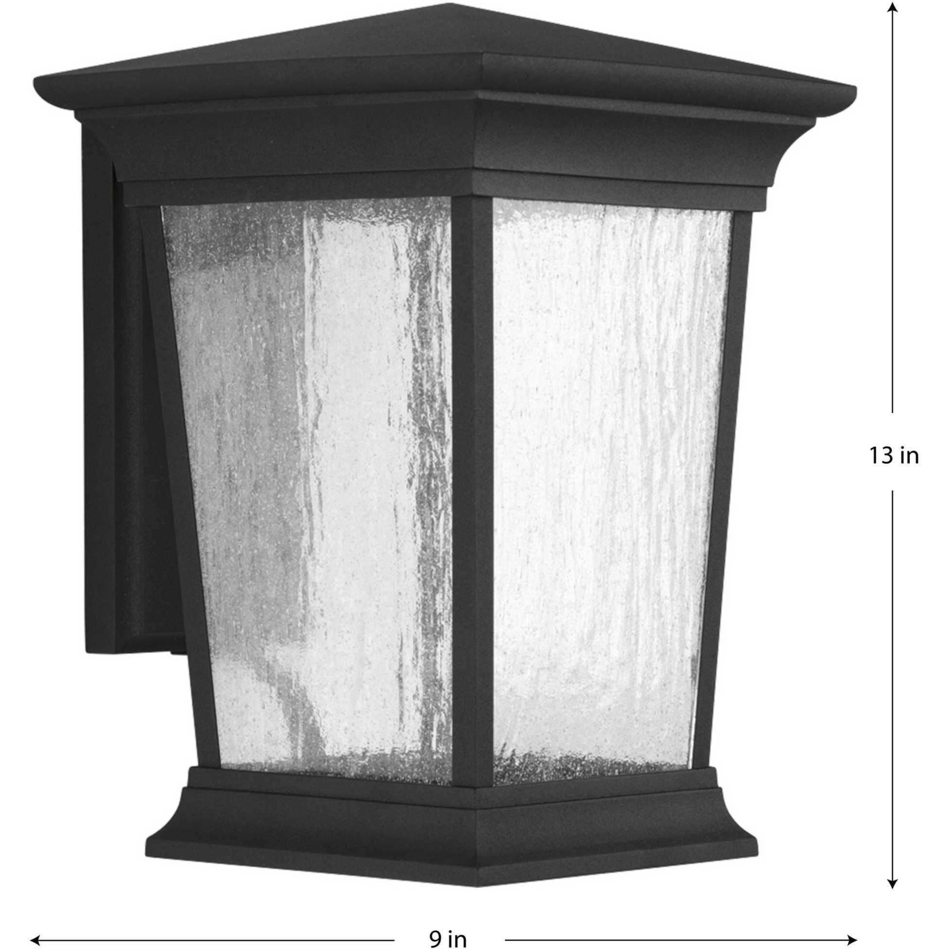 Arrive LED LED 13 inch Textured Black Outdoor Wall Lantern, Large, Progress LED