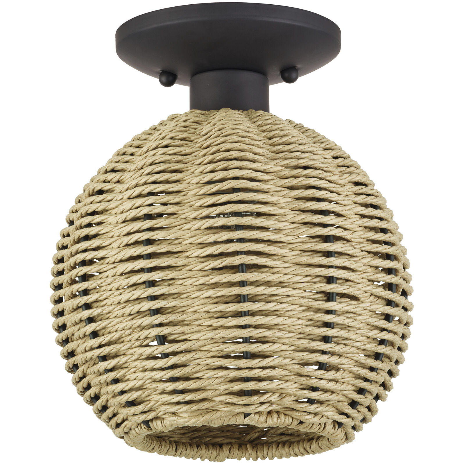 Summervine 1 Light 8 inch Bronze Semi Flush Mount Ceiling Light, Small