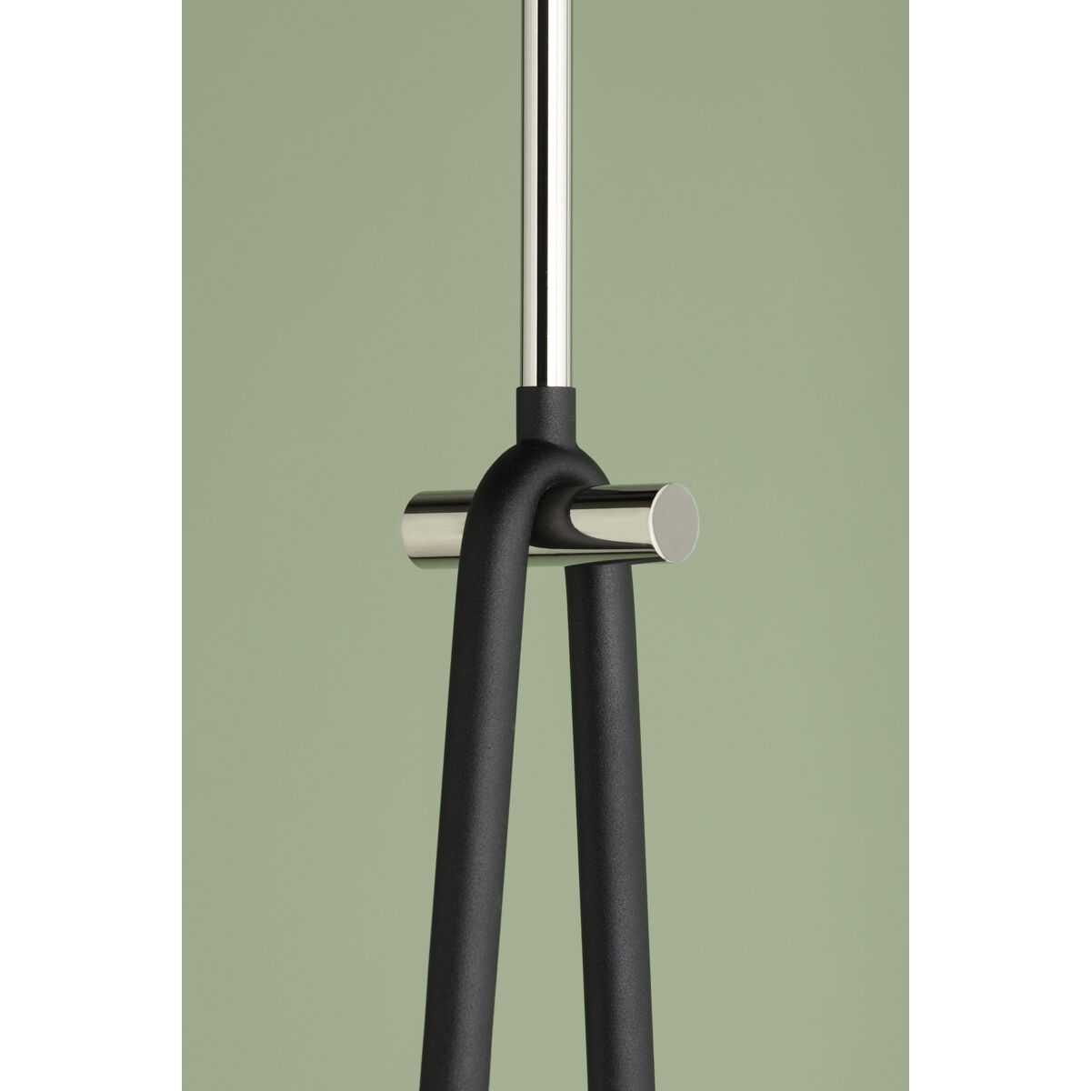 Whit 2 Light 7 inch Polished Nickel/Black Pendant Ceiling Light